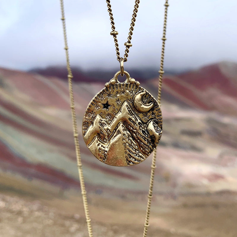 MOUNTAINS OF THE MOON NECKLACE / GOLD | WREN & CHAR